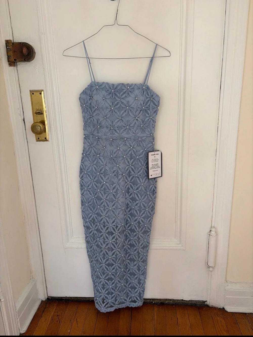 NWT Alex & Sophia light Blue Dress with Spaghetti Straps